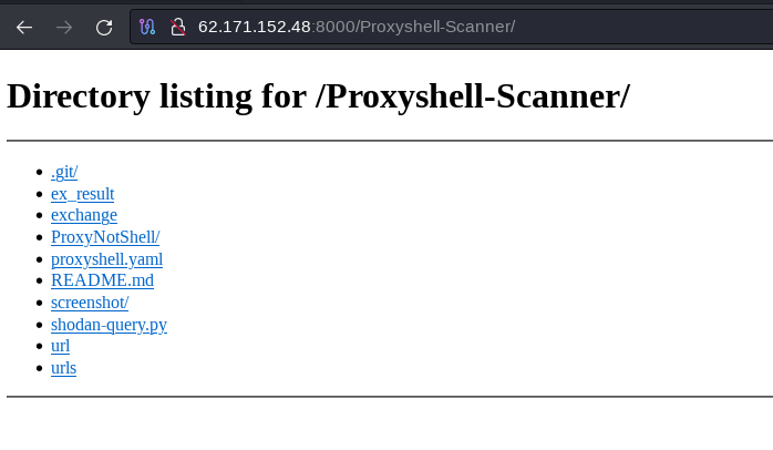 Содержимое директории ProxyShell-Scanner