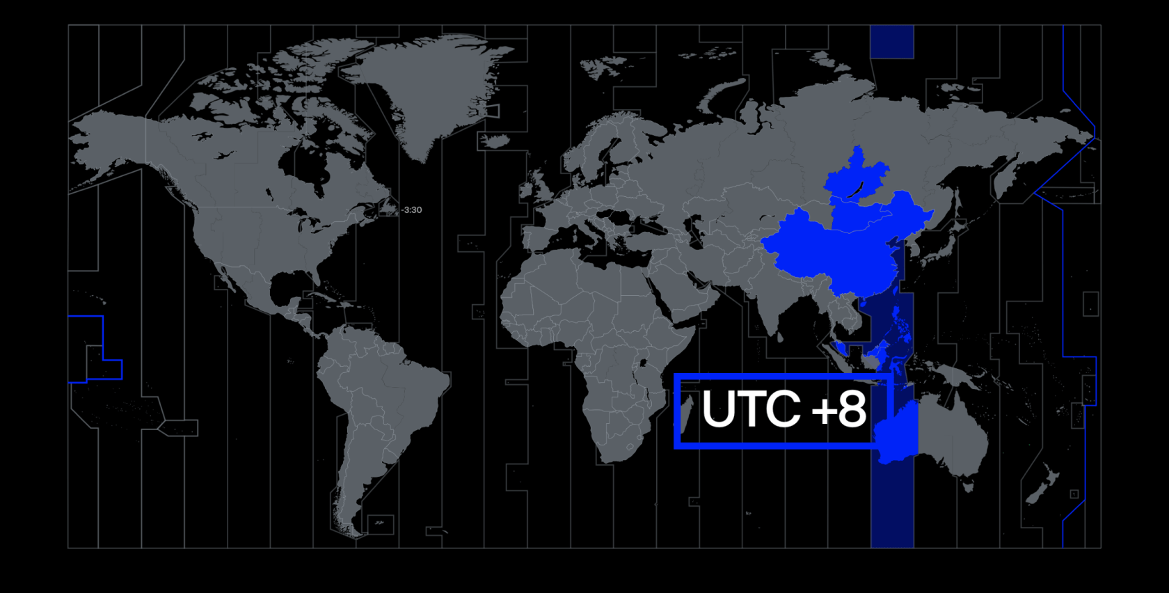 страны в часовом поясе UTC+8